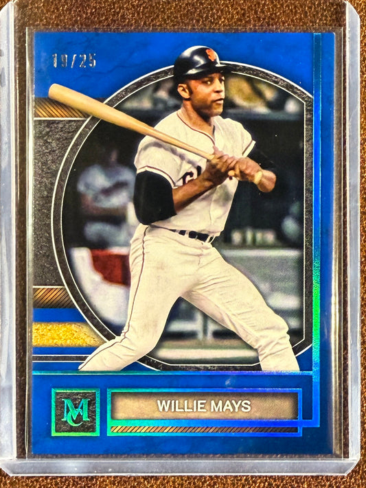 Willie Mays - 2025 Topps Museum Collection - BLUE /25 - Giants