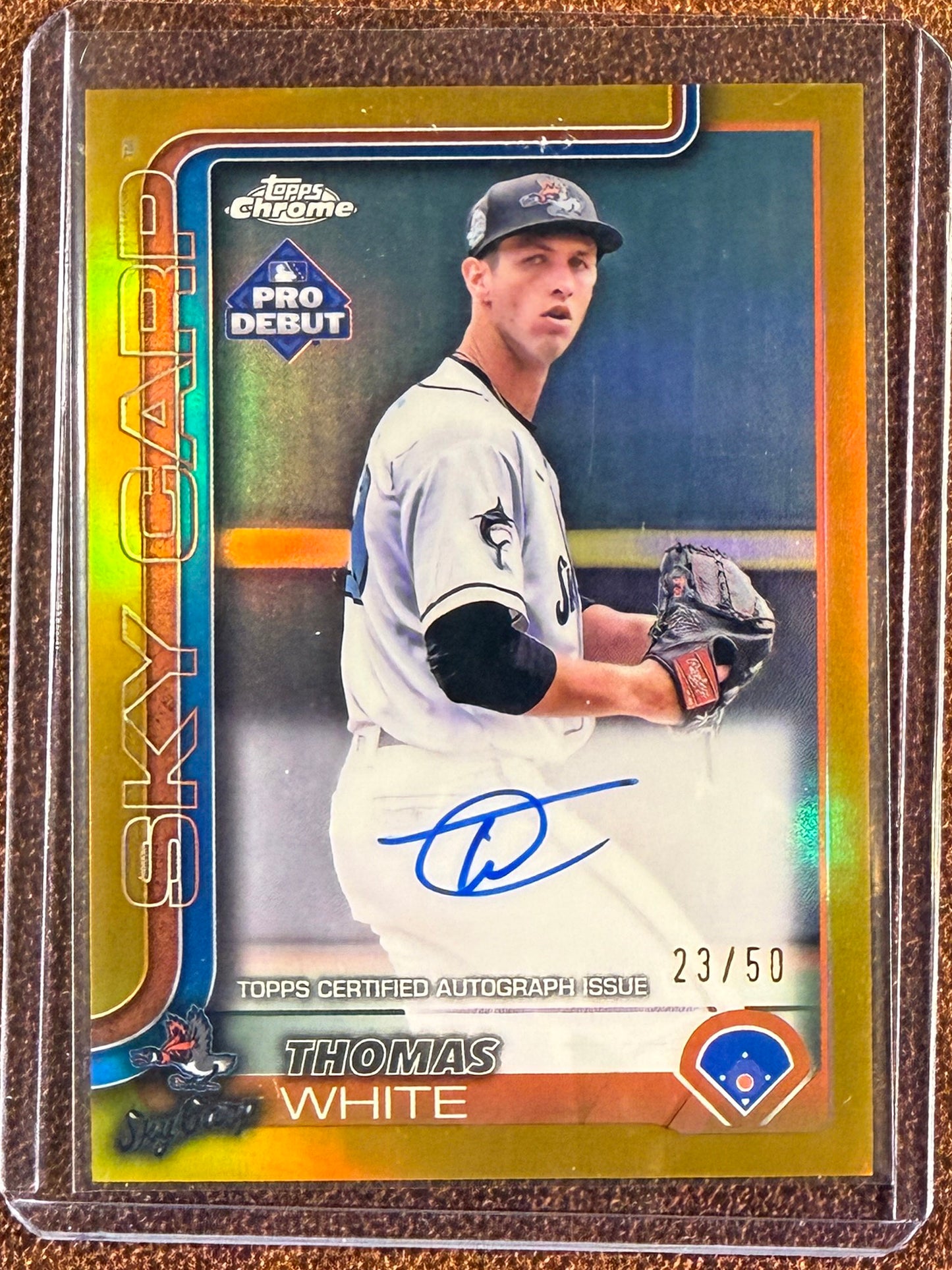 Thomas White - 2025 Topps Pro Debut Chrome - GOLD Auto /50 - Marlins