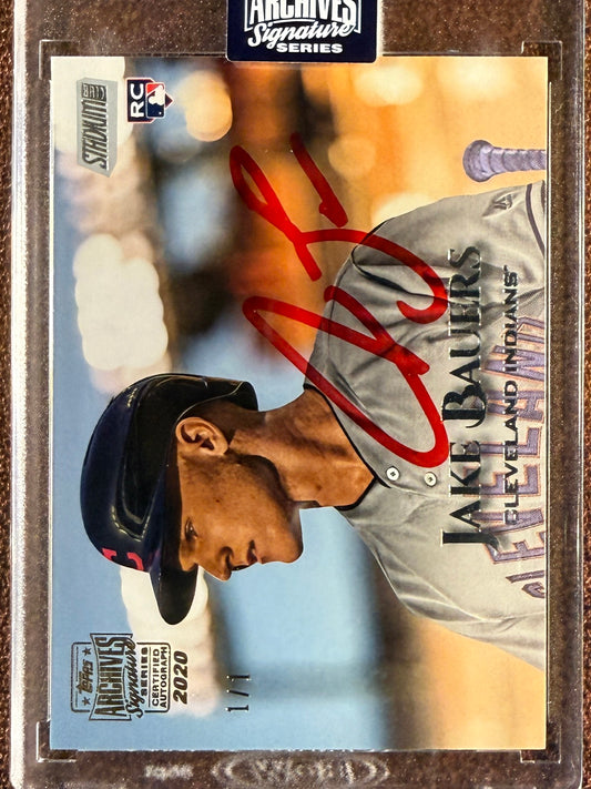 Jake Bauers - 2025 Topps Archives - 1/1 AUTO- Guardians