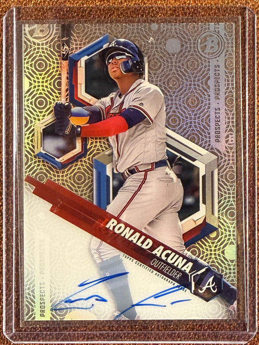 Ronald Acuna Jr. - 2018 Bowman High Tek - High Tek Prospect AUTO - Braves