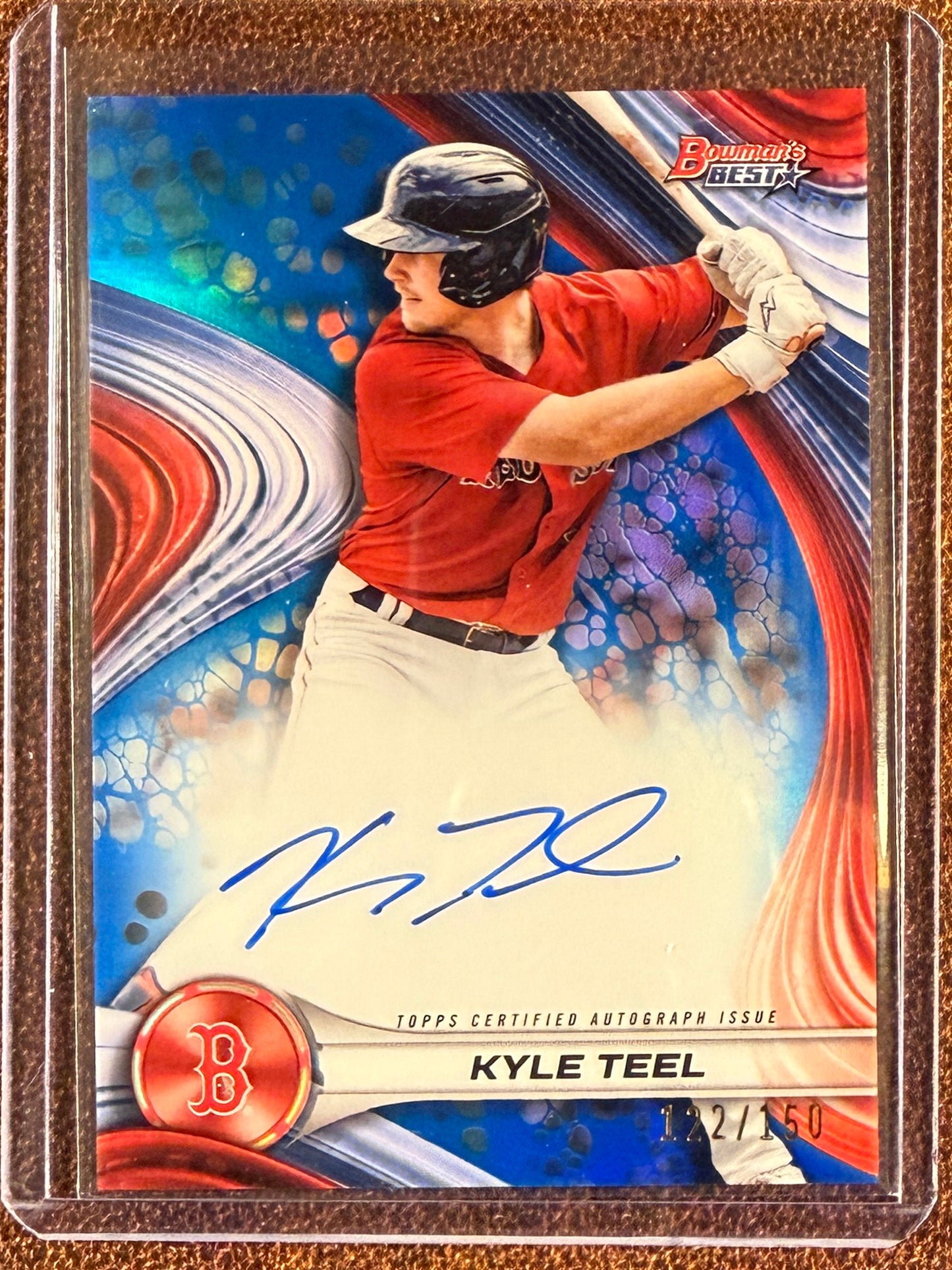 Kyle Teel - 2024 Bowman’s Best - BLUE Refractor /150 AUTO - Red Sox
