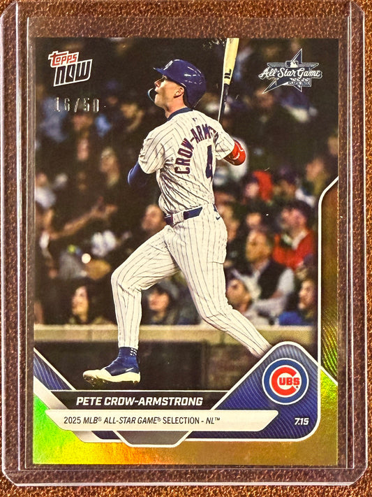 Pete Crow-Armstrong - 2025 Topps Now - All Star Game GOLD /50 - Cubs