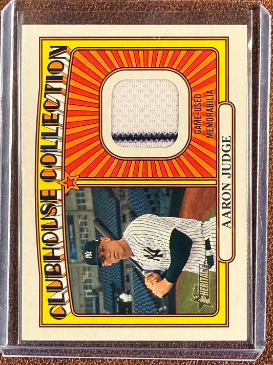 Aaron Judge - 2021 Topps Heritage - Clubhouse Collection RELIC - Yankees