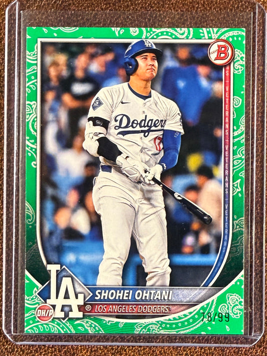 Shohei Ohtani - 2025 Bowman - Green Pattern /99 - Dodgers