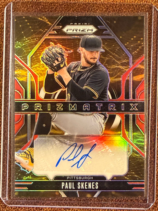 Paul Skenes - 2025 Panini Prizm - RED Prizmatrix AUTO /99 - Pirates