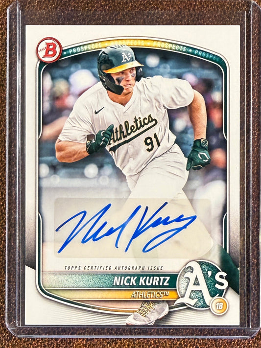 SOLD Nick Kurtz - 2025 Bowman - Paper Prospect AUTO - Athletics