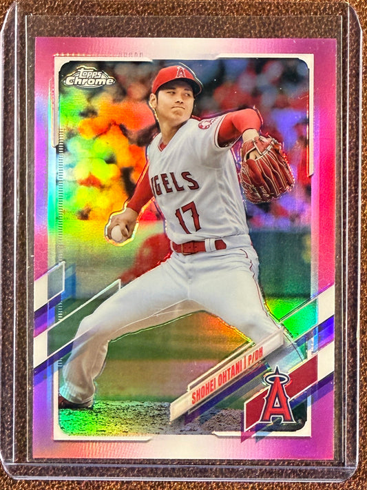 Shohei Ohtani - 2021 Topps Chrome - Pink Refractor - Angels