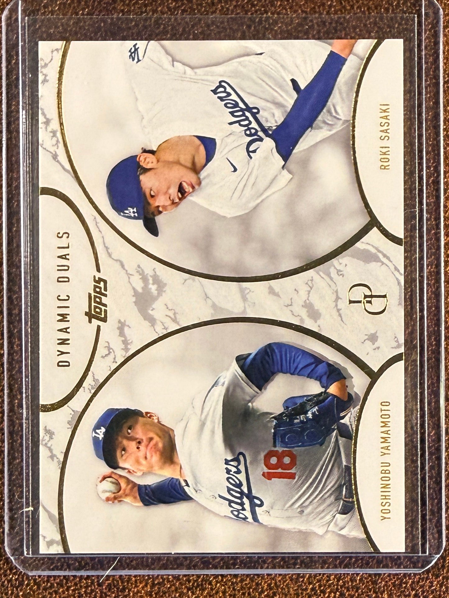 Yoshinobu Yamamoto/Roki Sasaki - 2025 Topps Dynamic Duals - Card #43 - Dodgers