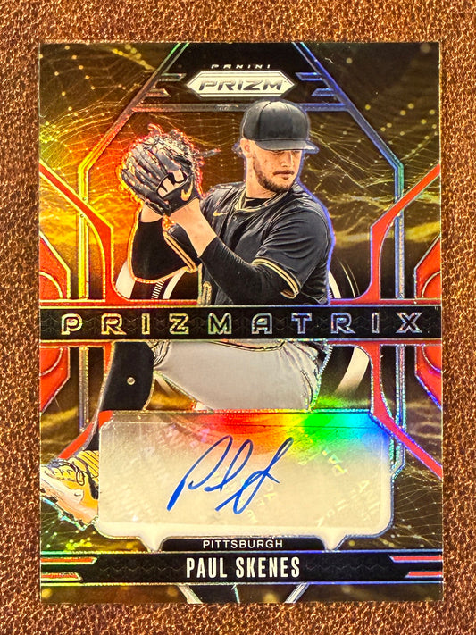 Paul Skenes - 2025 Panini Prizm - RED Prizmatrix AUTO /99 - Pirates