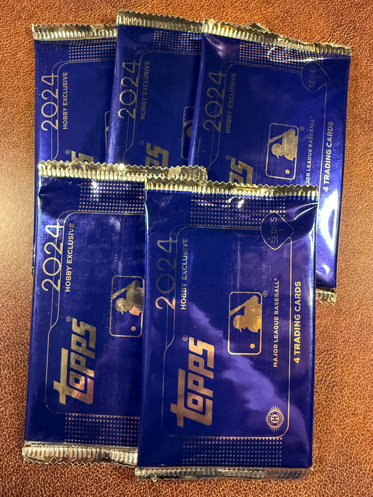 Sealed Silver Packs (5 Packs) - 2024 Topps Series 1