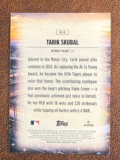 Tarik Skubal - 2025 Topps Update - Home Field Advantage (*Back Edge Issues/Corner Whiting*) - Tigers