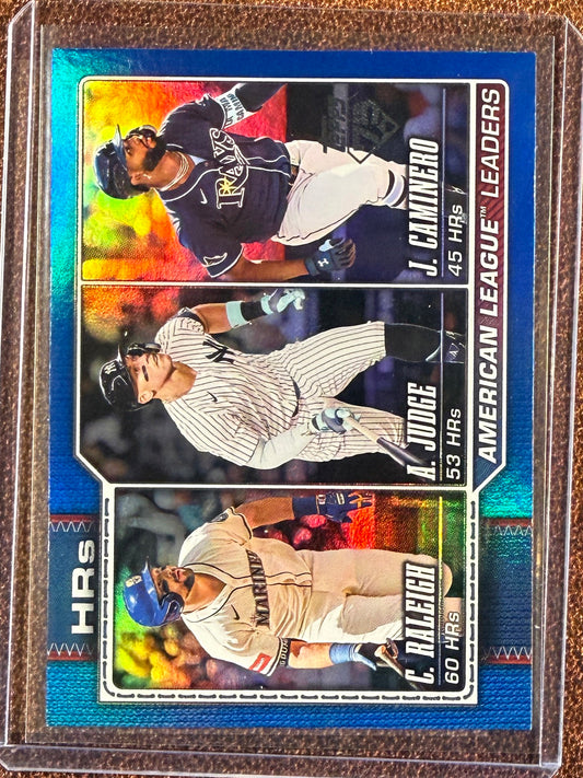 Cal Raleigh/Aaron Judge/Junior Caminero - 2026 Topps Series 1 - BLUE /150 - Mariners