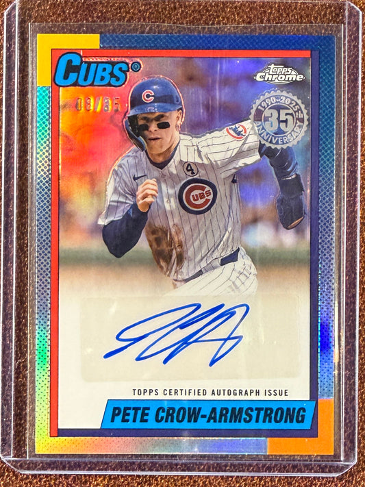 Pete Crow Armtsrong - 2025 Topps Chrome Update - 1990 AUTO /35 - Cubs