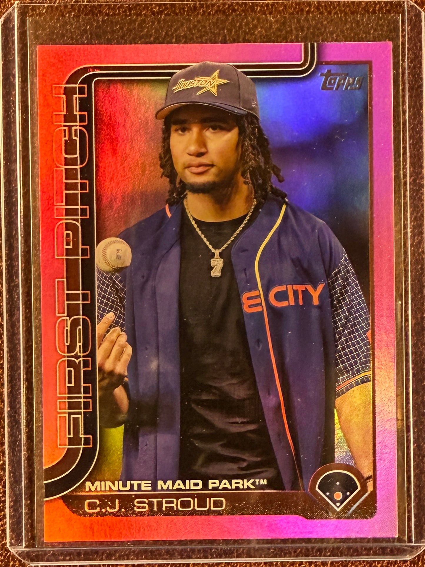 C.J. Stroud - 2025 Topps Series 1 - Pink Foil - Astros