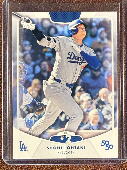 Shohei Ohtani - 2024 Topps 50/50 - HR #2 Base - Dodgers