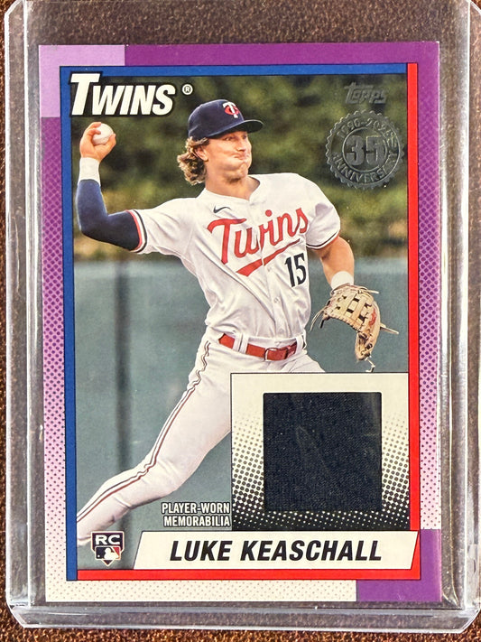 Luke Keaschall - 2025 Topps Update - Rookie Player Worn RELIC - Twins