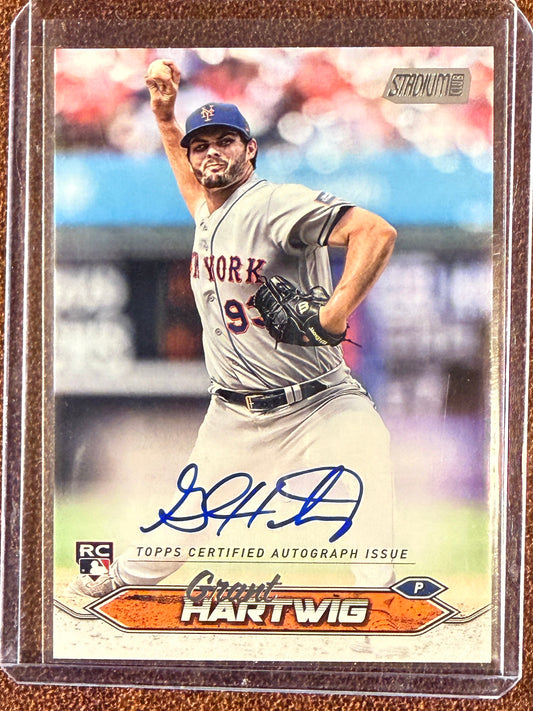 Grant Hartwig - 2025 Topps Stadium Club - Rookie AUTO - Mets