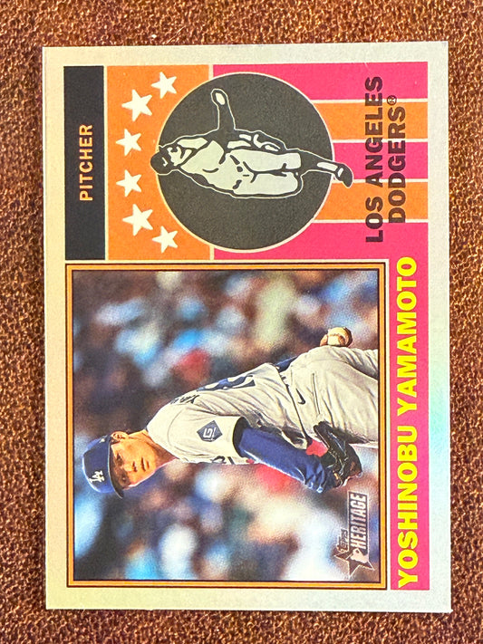 Yoshinobu Yamamoto - 2025 Topps Heritage - 1976 Player Icons Holographic - Dodgers