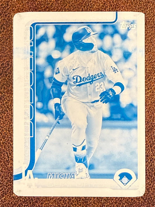 Michael Conforto - 2025 Topps Series 2 - 1/1 CYAN Printing Plate - Dodgers