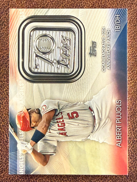 Albert Pujols - 2021 Topps Series 2 - 70th Anniversary Logo Patch Card - Angels