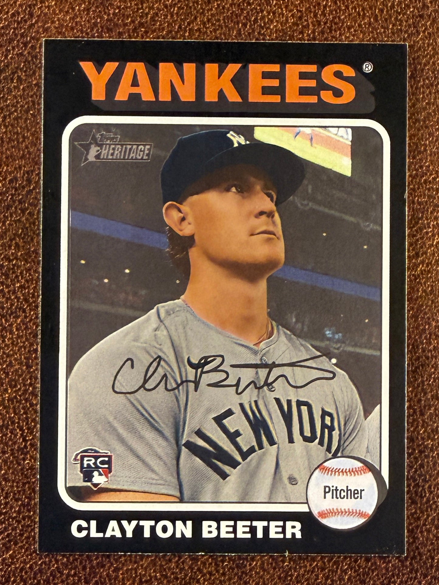 Clayton Beeter - 2024 Topps Heritage High Number - Rookie Black Border - Yankees