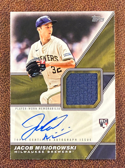 Jacob Misiorowski - 2026 Topps Series 1 - Rookie Major League Material AUTO (*Slight Bottom Edge Issues*) - Brewers