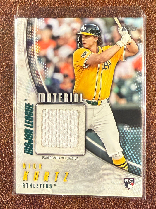 Nick Kurtz - 2025 Topps Update - Rookie Major League Material RELIC - Athletics