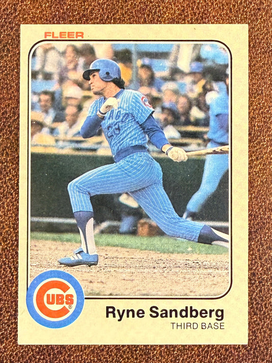 Ryne Sandberg - 1983 Fleer - Rookie #507 - Cubs