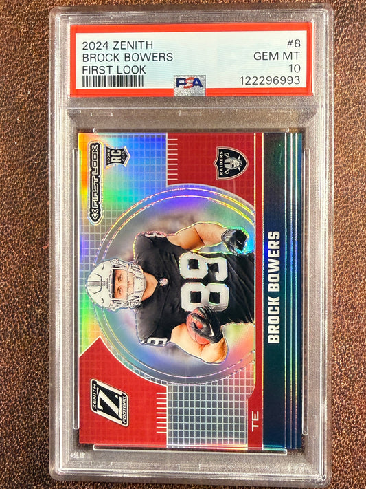 Brock Bowers - 2024 Panini Zenith - First Look Insert (PSA 10) - Raiders