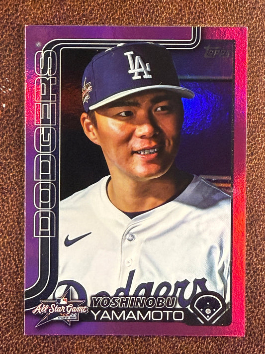 Yoshinobu Yamamoto - 2025 Topps Update - PINK Foil All Star Game (*Slight corner whiting*) - Dodgers