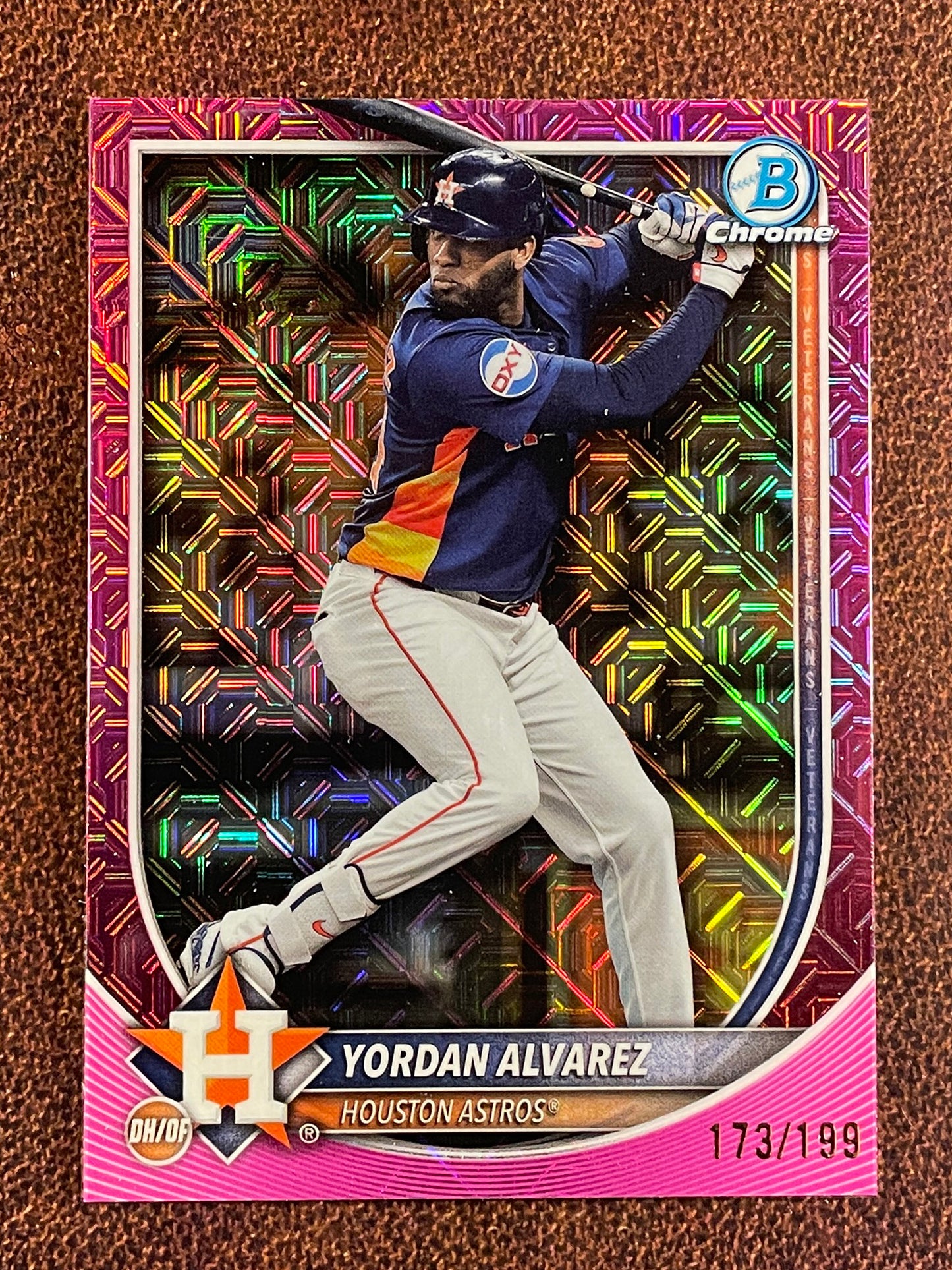 Yordan Alvarez - 2025 Bowman - PINK MOJO /199 - Astros