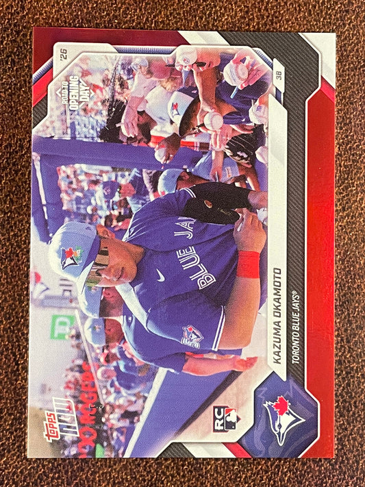 Kazuma Okamoto - 2026 Topps Now Road to Opening Day - RED Foil /5 - Blue Jays