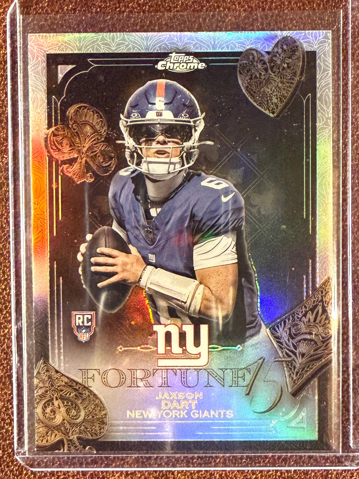Jaxson Dart - 2025 Topps Chrome - Rookie Fortune 15 - Giants