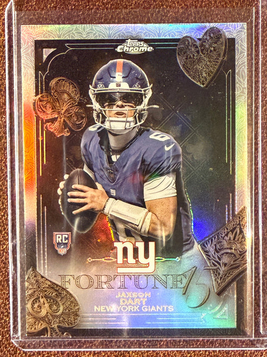 Jaxson Dart - 2025 Topps Chrome - Rookie Fortune 15 - Giants