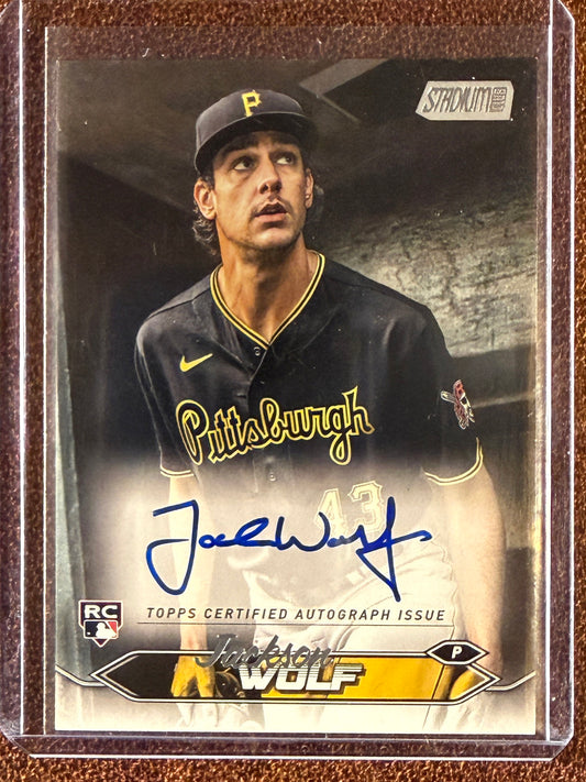 Jackson Wolf - 2025 Topps Stadium Club - Rookie AUTO - Pirates