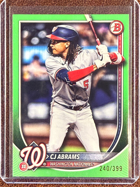 CJ Abrams - 2025 Bowman - Green Paper /399 - Nationals