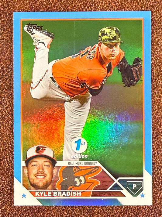 Kyle Bradish - 2023 Topps Series 1 1st Edition - Light Blue Foil 1/5 - Orioles