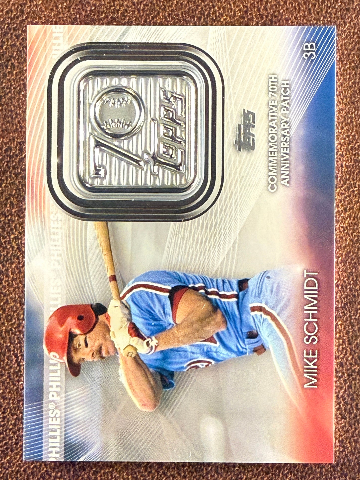 Mike Schmidt - 2021 Topps Series 2 - 70th Anniversary Logo Patch Card - Phillies