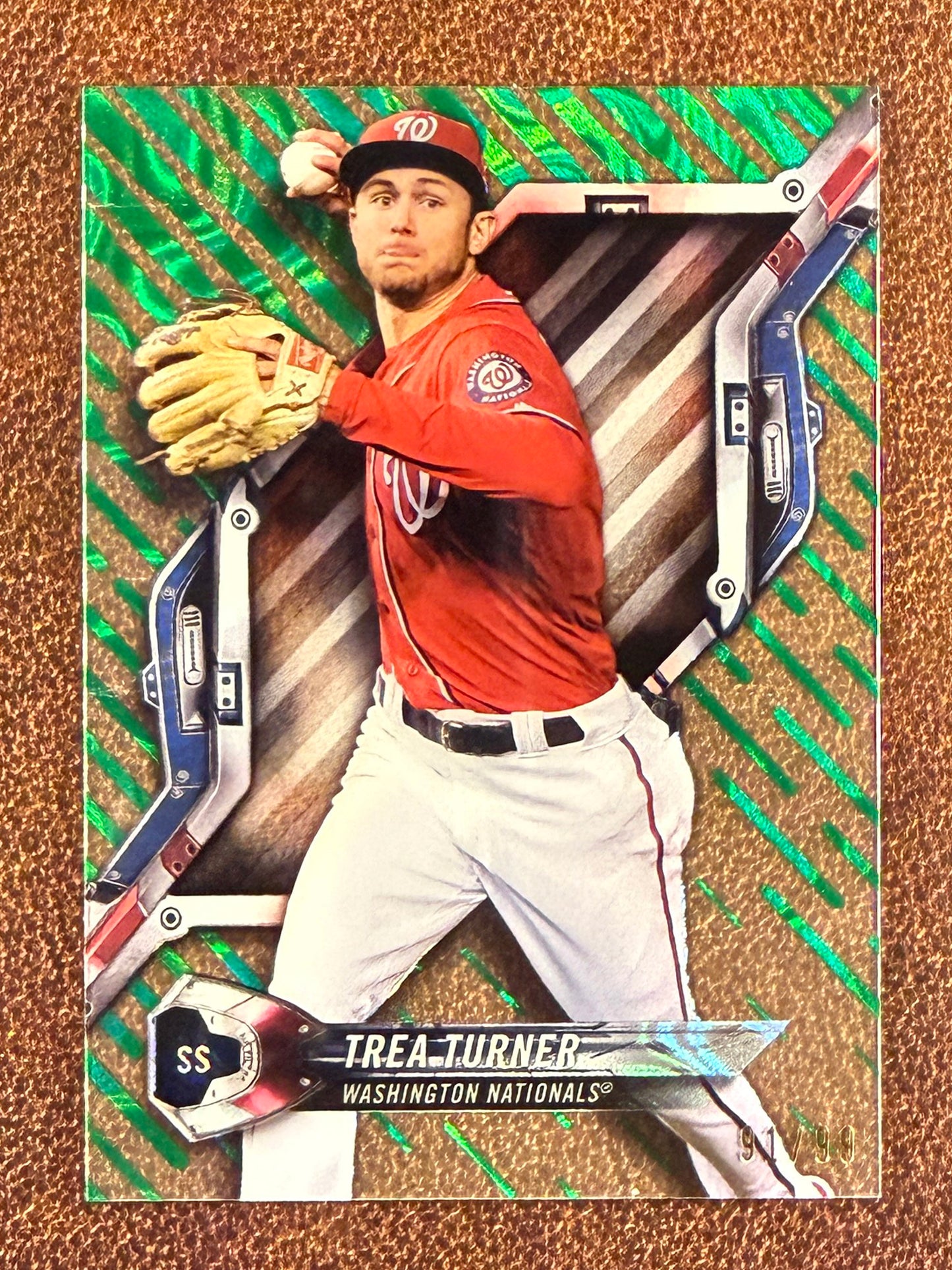 Trea Turner - 2018 Topps High Tek - GREEN /99 (*Minor Surface Issues*) - Nationals