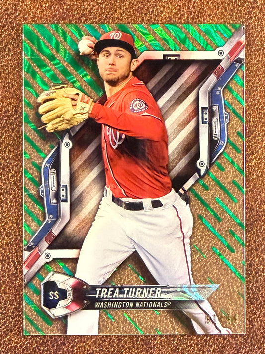 Trea Turner - 2018 Topps High Tek - GREEN /99 (*Minor Surface Issues*) - Nationals