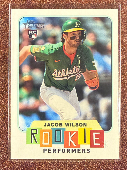 Jacob Wilson - 2025 Topps Heritage High Number - Rookie Performers Insert - Athletics