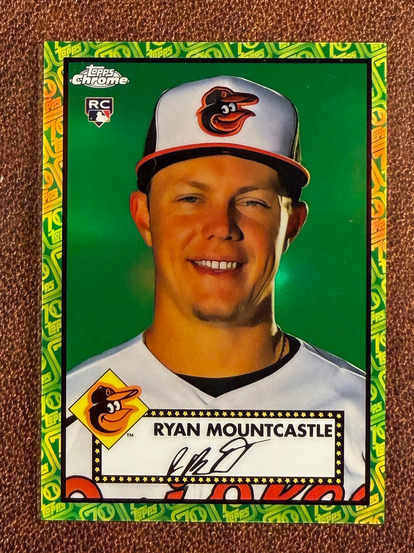 Ryan Mountcastle - 2021 Topps Chrome Platinum - GREEN/YELLOW 70th Anniversary Refractor /99 - Orioles