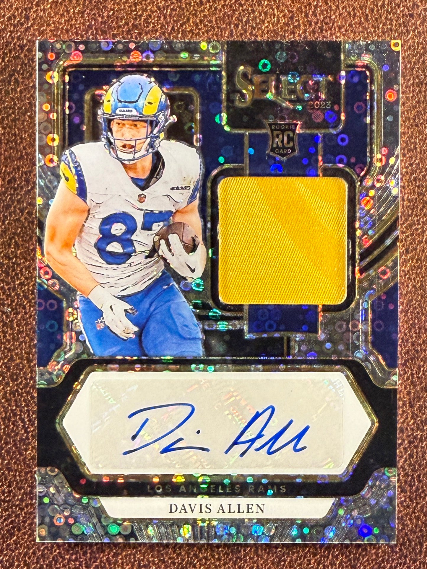 Davis Allen - 2023 Panini Select - Rookie Disco Prism AUTO /25 - Chargers