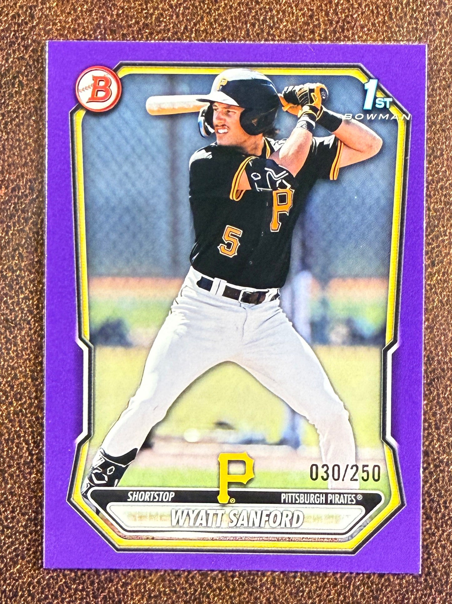 Wyatt Sanford - 2026 Bowman - PURPLE 1st Paper /250 - Pirates