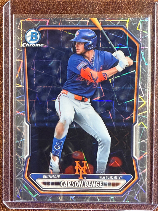 Carson Benge - 2026 Bowman - Laser Refractor - Mets