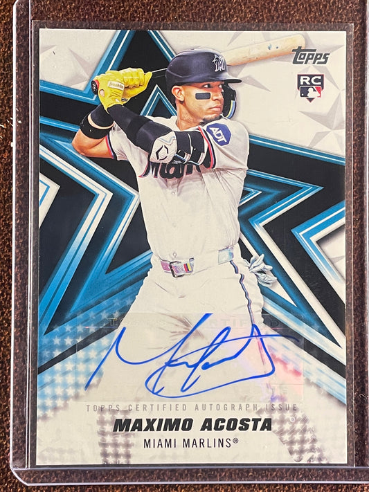 Maximo Acosta - 2026 Topps Series 1 - Rookie Baseball Stars AUTO - Marlins