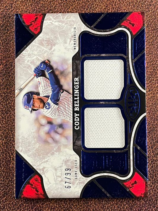 Cody Bellinger - 2025 Topps Tier One - BLUE Dual Relic /99   - Cubs