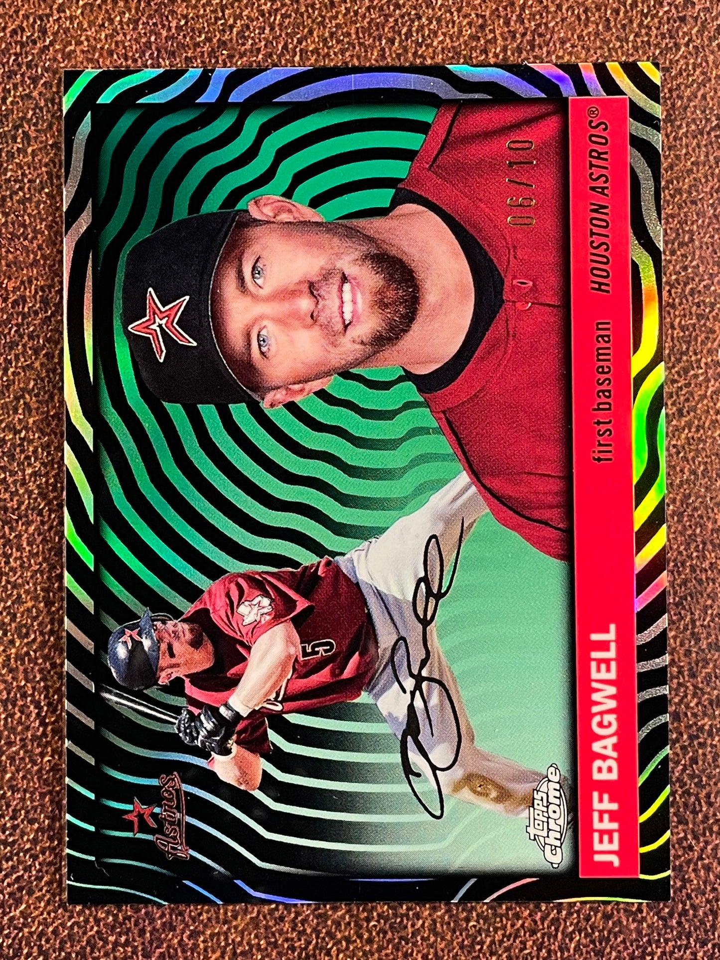 Jeff Bagwell - 2025 Topps Chrome Platinum - BLACK Vibrations Refractor /10 - Astros
