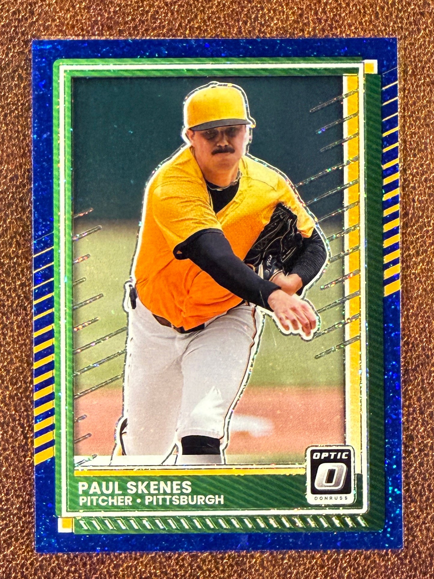 Paul Skenes - 2025 Panini Donruss Optic - BLUE Glitter Prizm /8 - Pirates