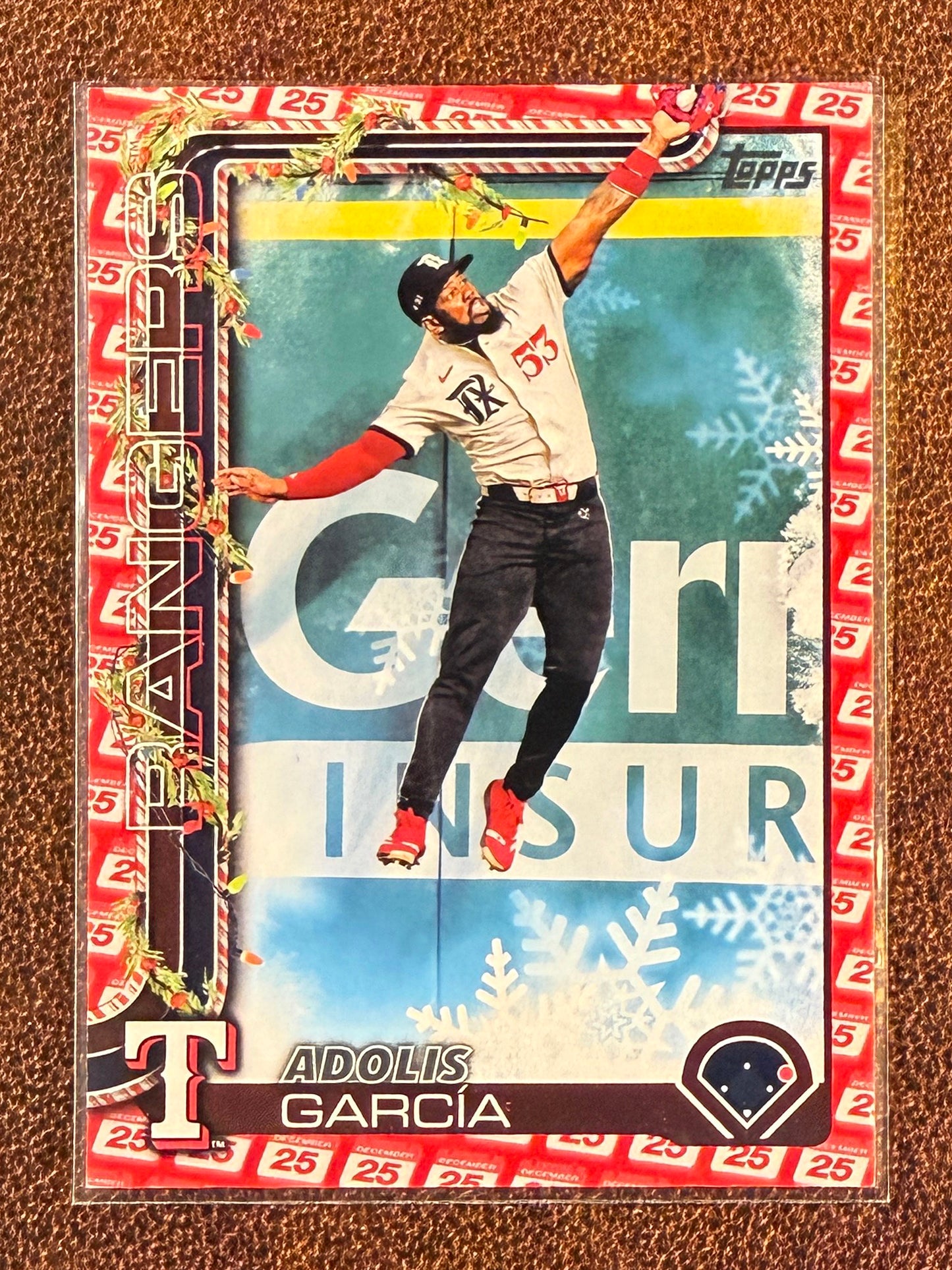 Adolis Garcia - 2025 Topps Holiday - Christmas SP /25 - Rangers
